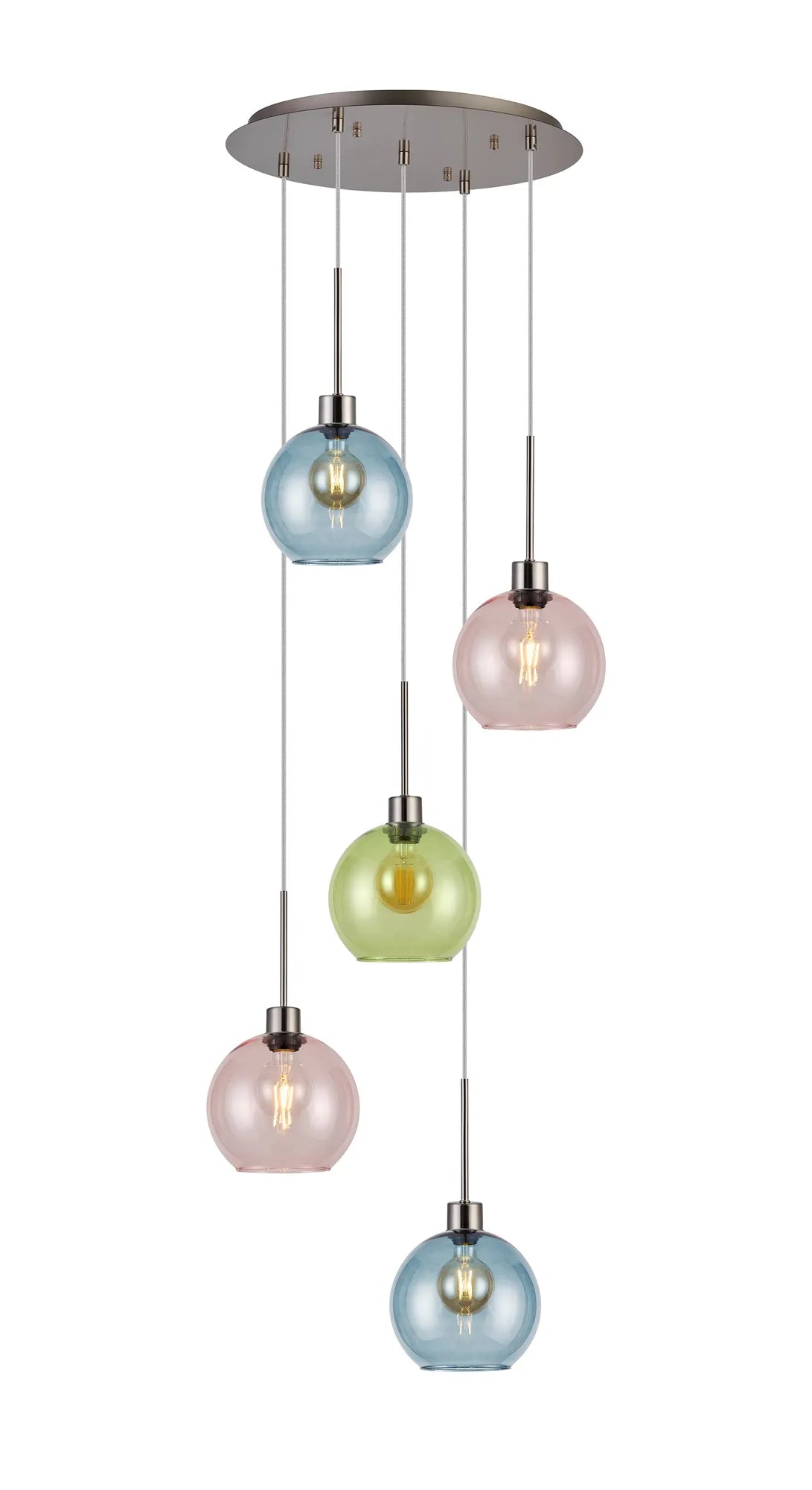 Lori 5 Light Cluster Pendant, Adjustable E27