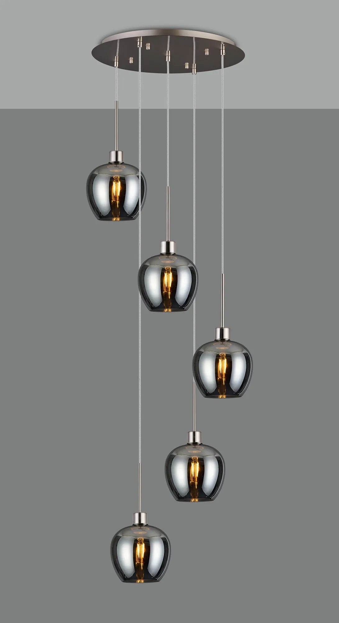 Lori 5 Light Cluster Pendant, Adjustable E27