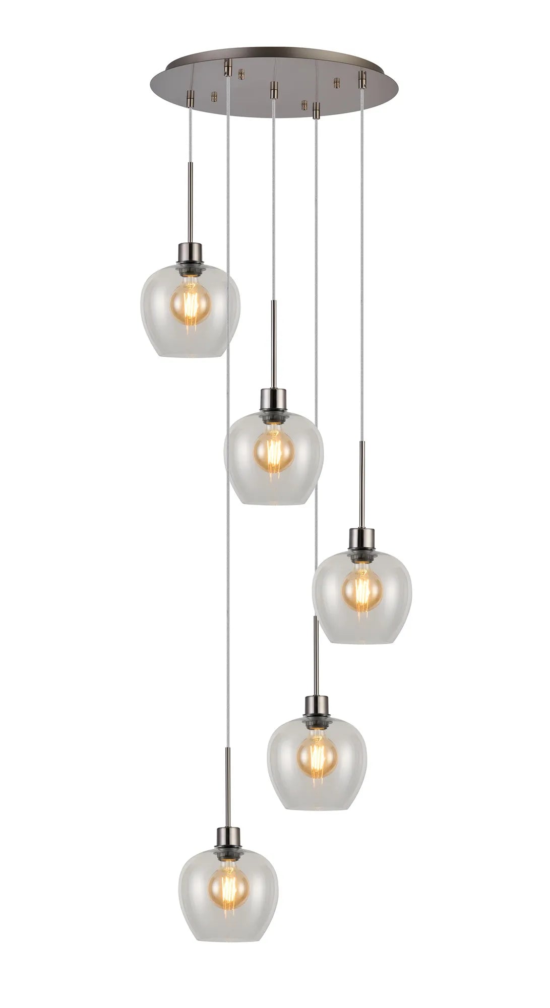 Lori 5 Light Cluster Pendant, Adjustable E27