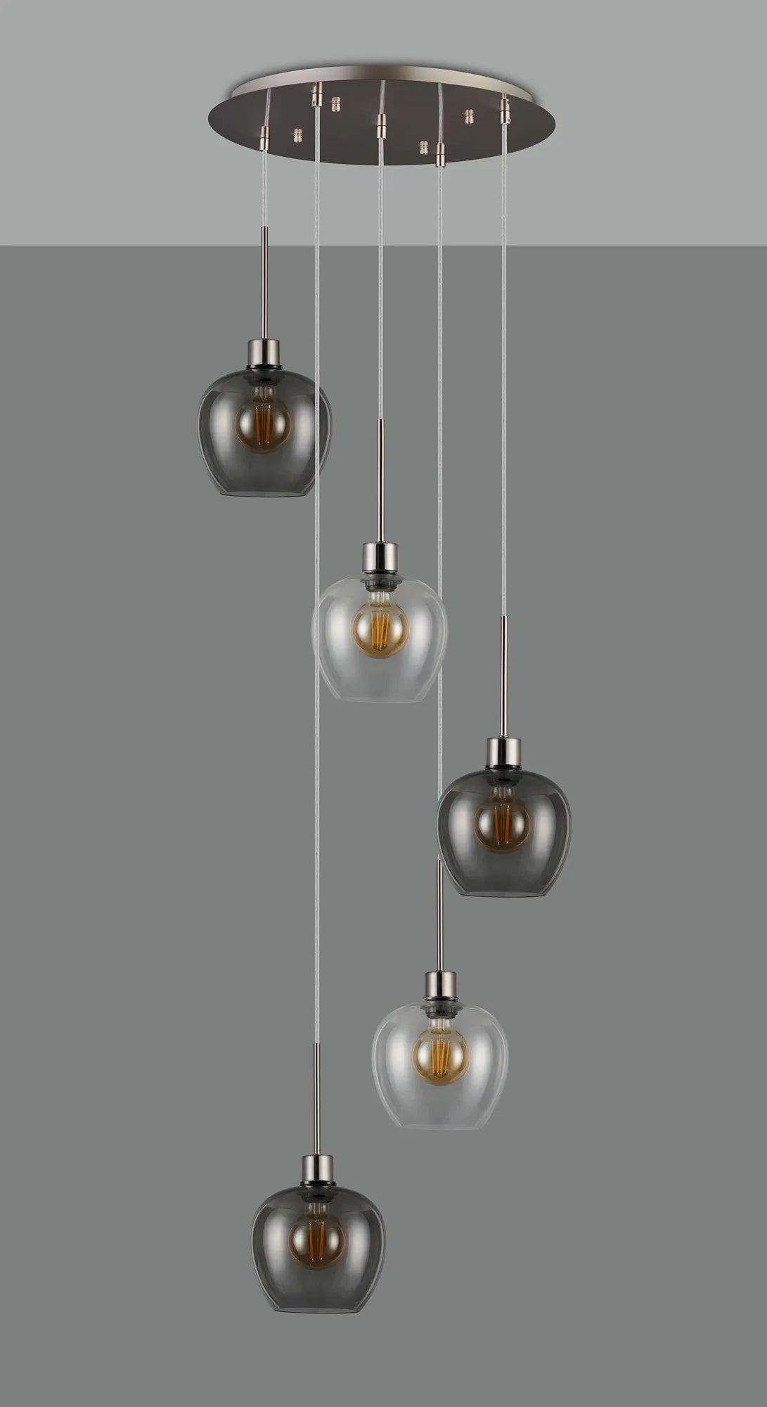 Lori 5 Light Cluster Pendant, Adjustable E27