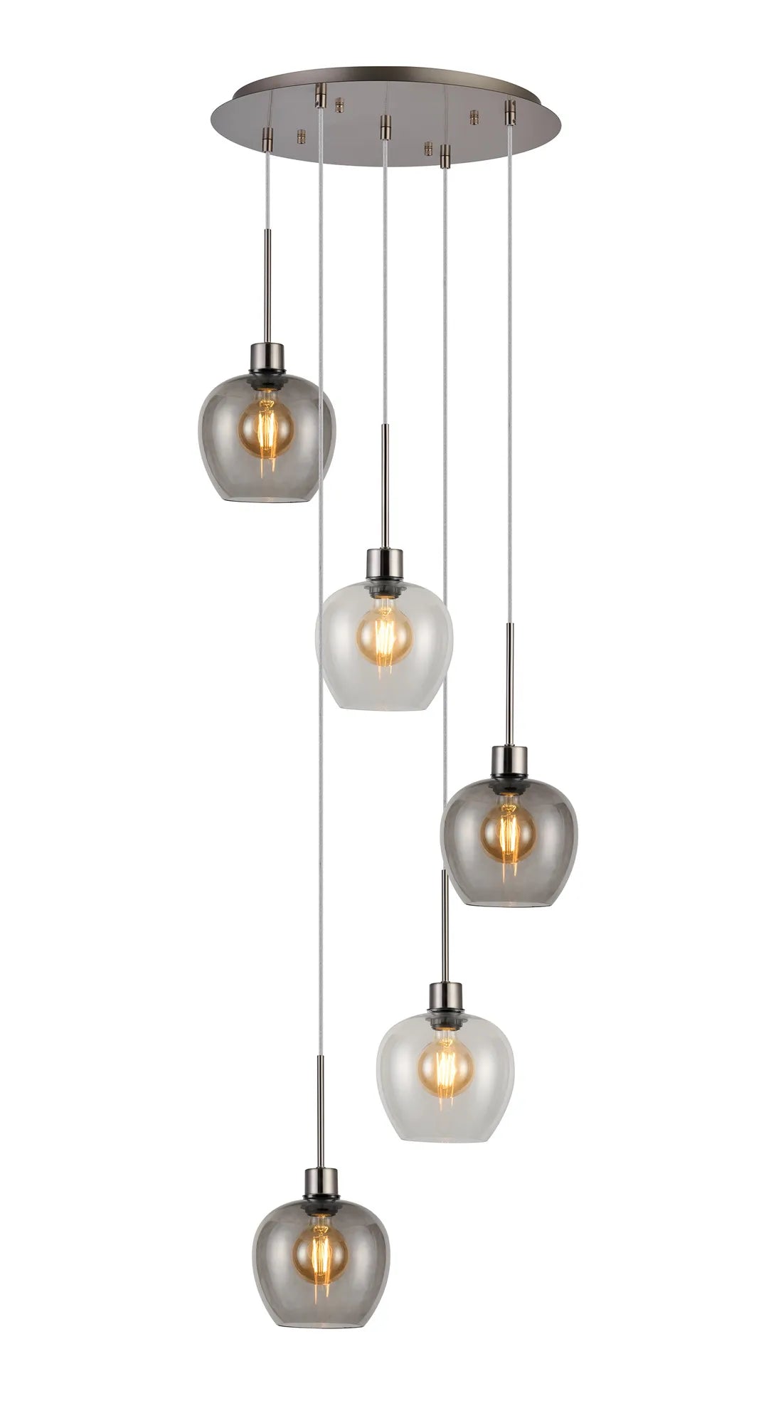 Lori 5 Light Cluster Pendant, Adjustable E27