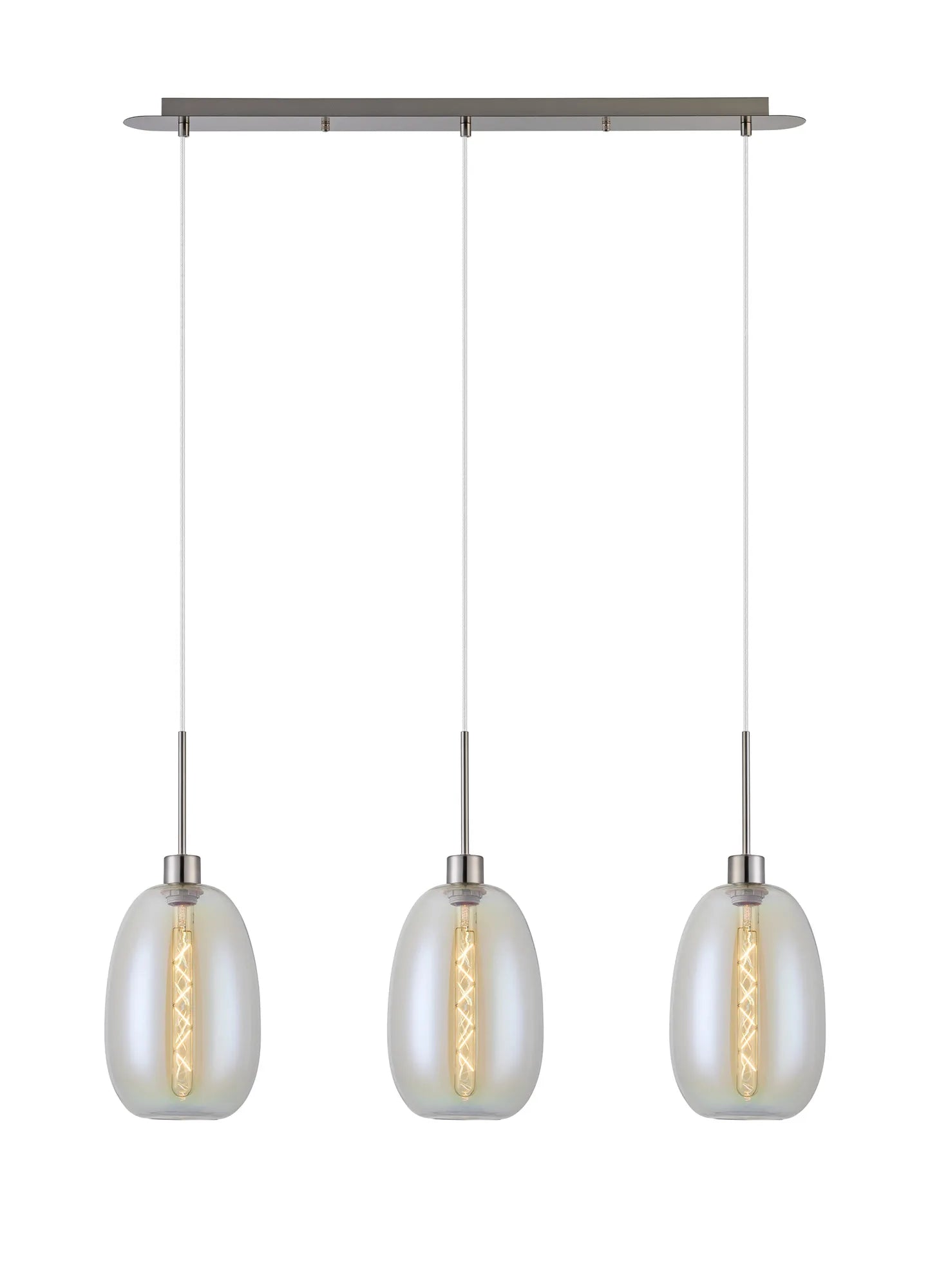 Lori 3Lt Linear Pendant- Satin Nickel w Various Finishes