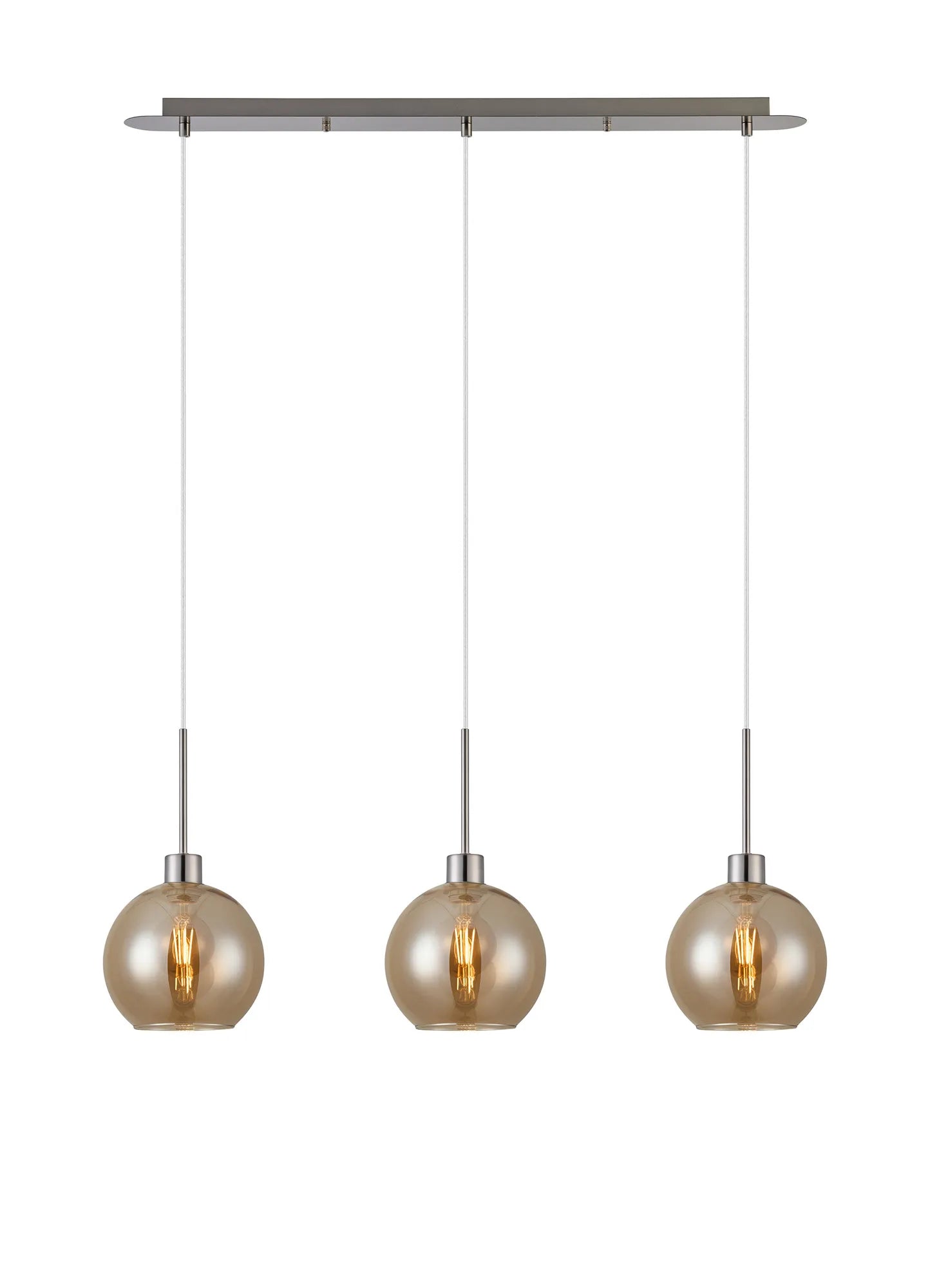 Lori 3Lt Linear Pendant- Satin Nickel w Various Finishes