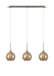 Lori 3Lt Linear Pendant- Satin Nickel w Various Finishes