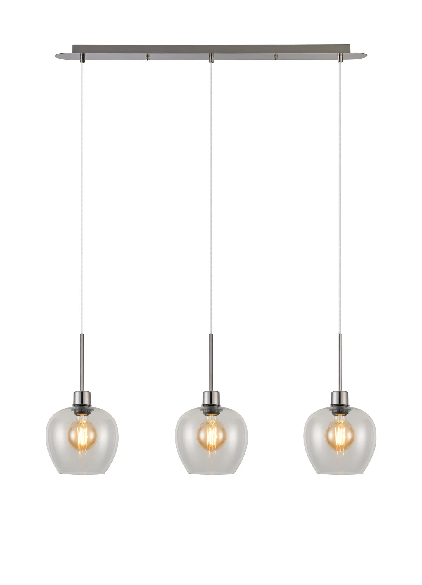 Lori 3Lt Linear Pendant- Satin Nickel w Various Finishes
