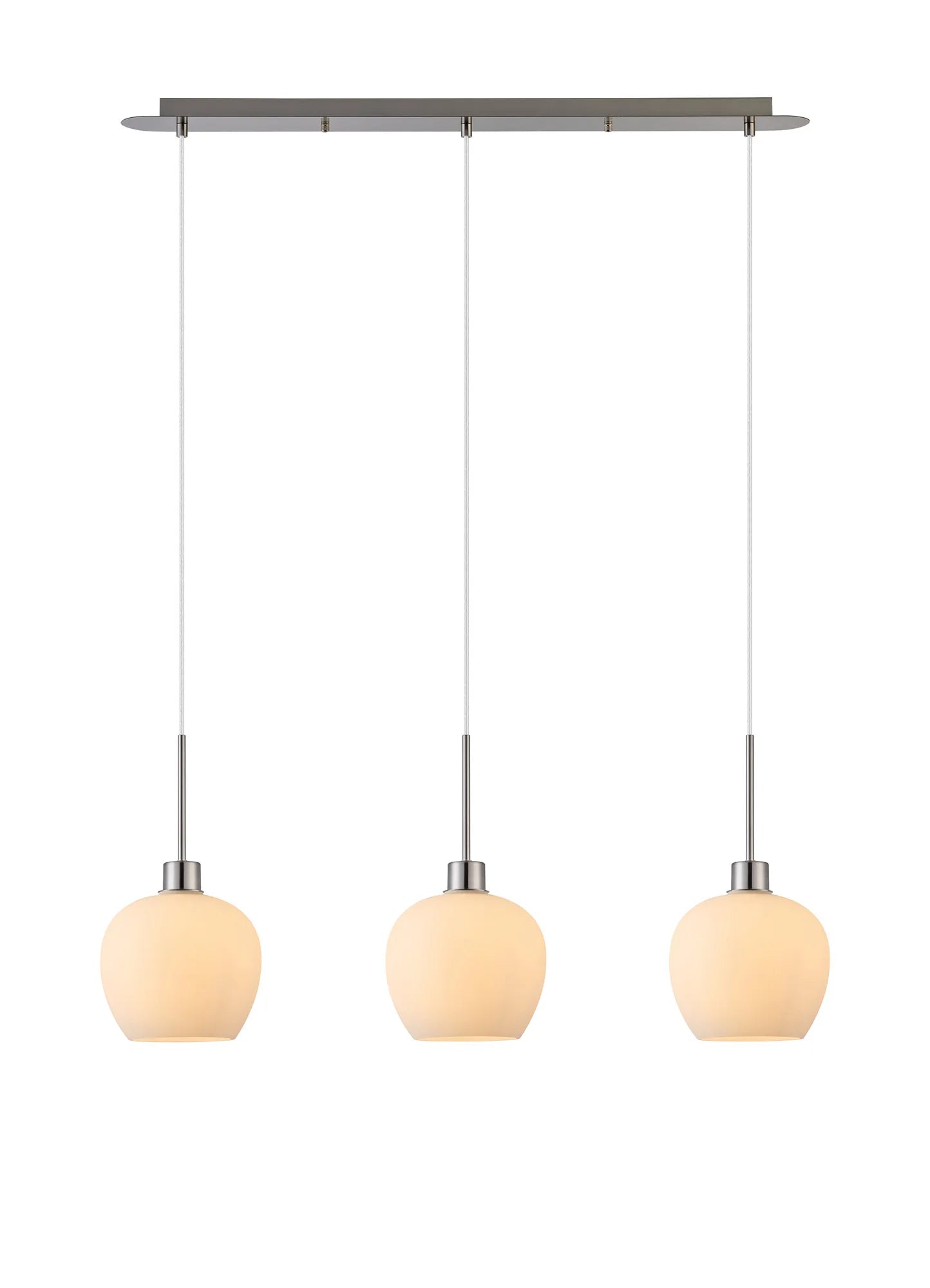 Lori 3Lt Linear Pendant- Satin Nickel w Various Finishes