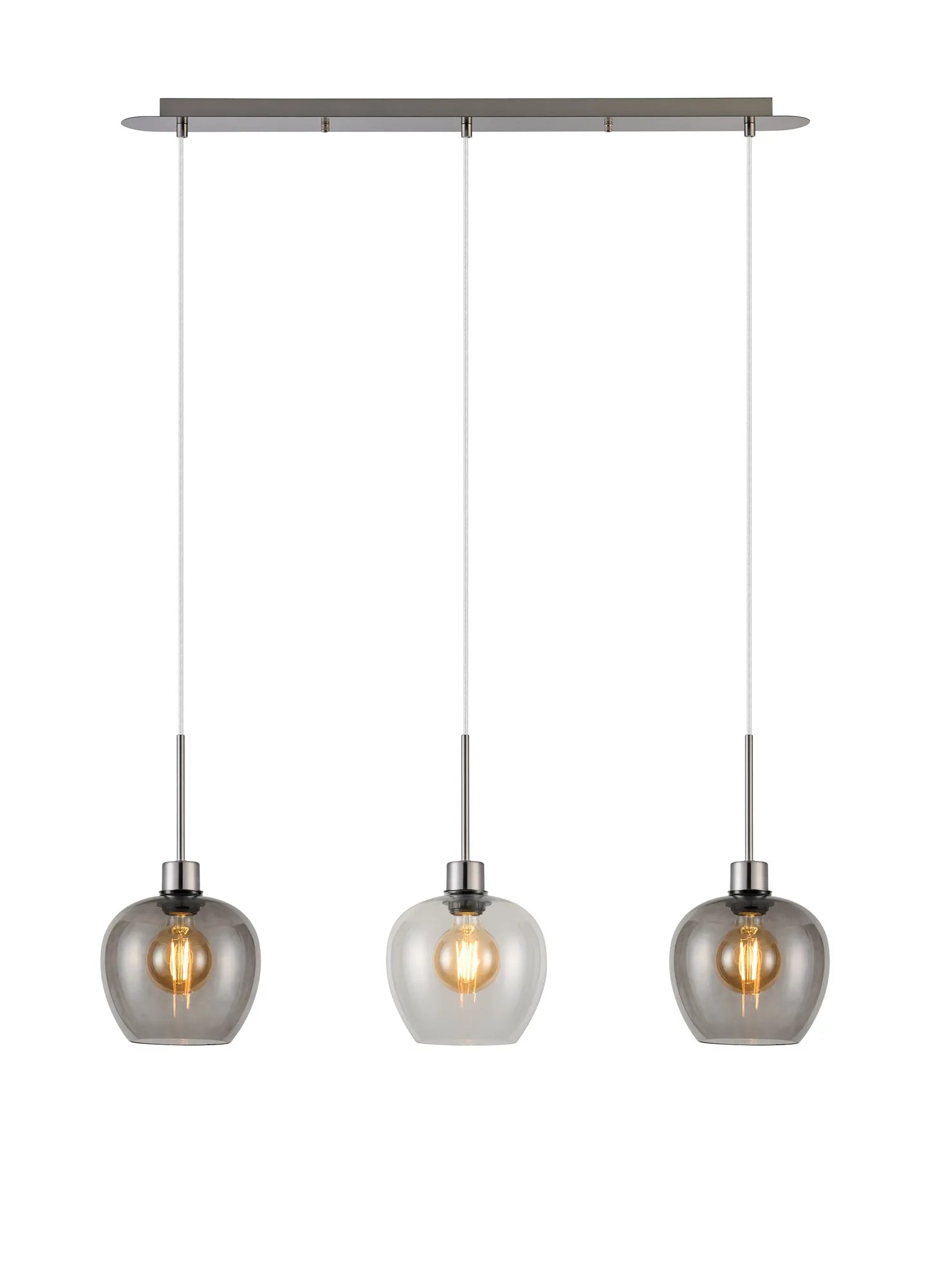 Lori 3Lt Linear Pendant- Satin Nickel w Various Finishes