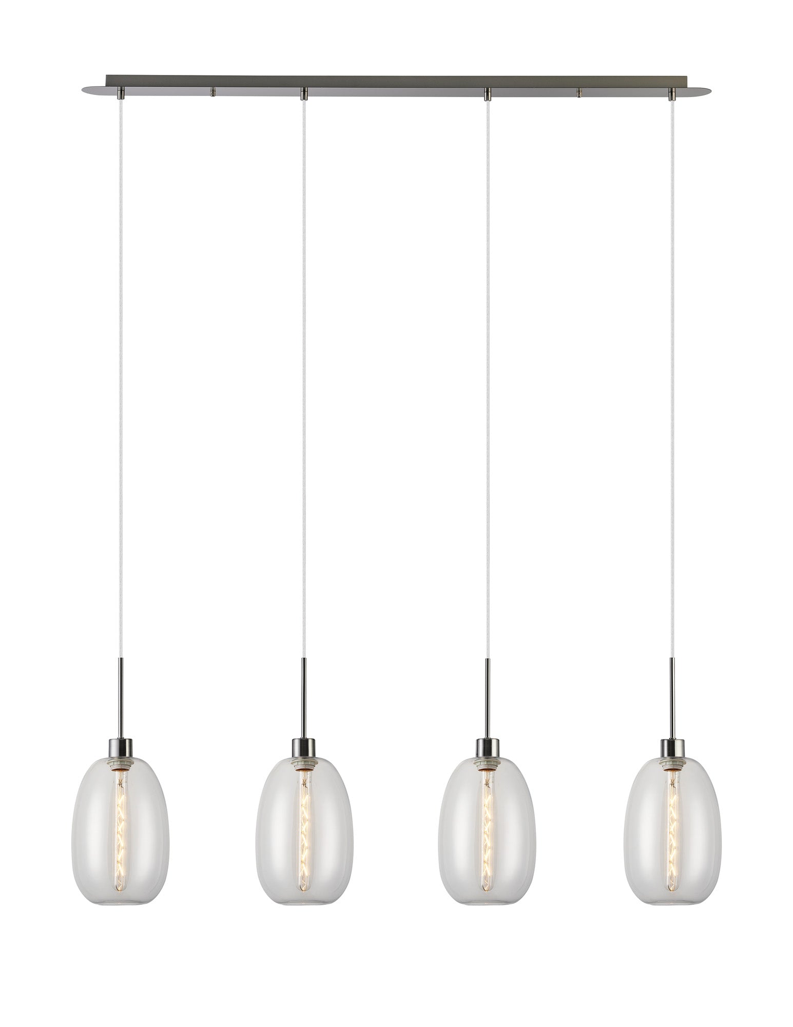 Lori 4Lt Linear Pendant- Satin Nickel w Various Finishes
