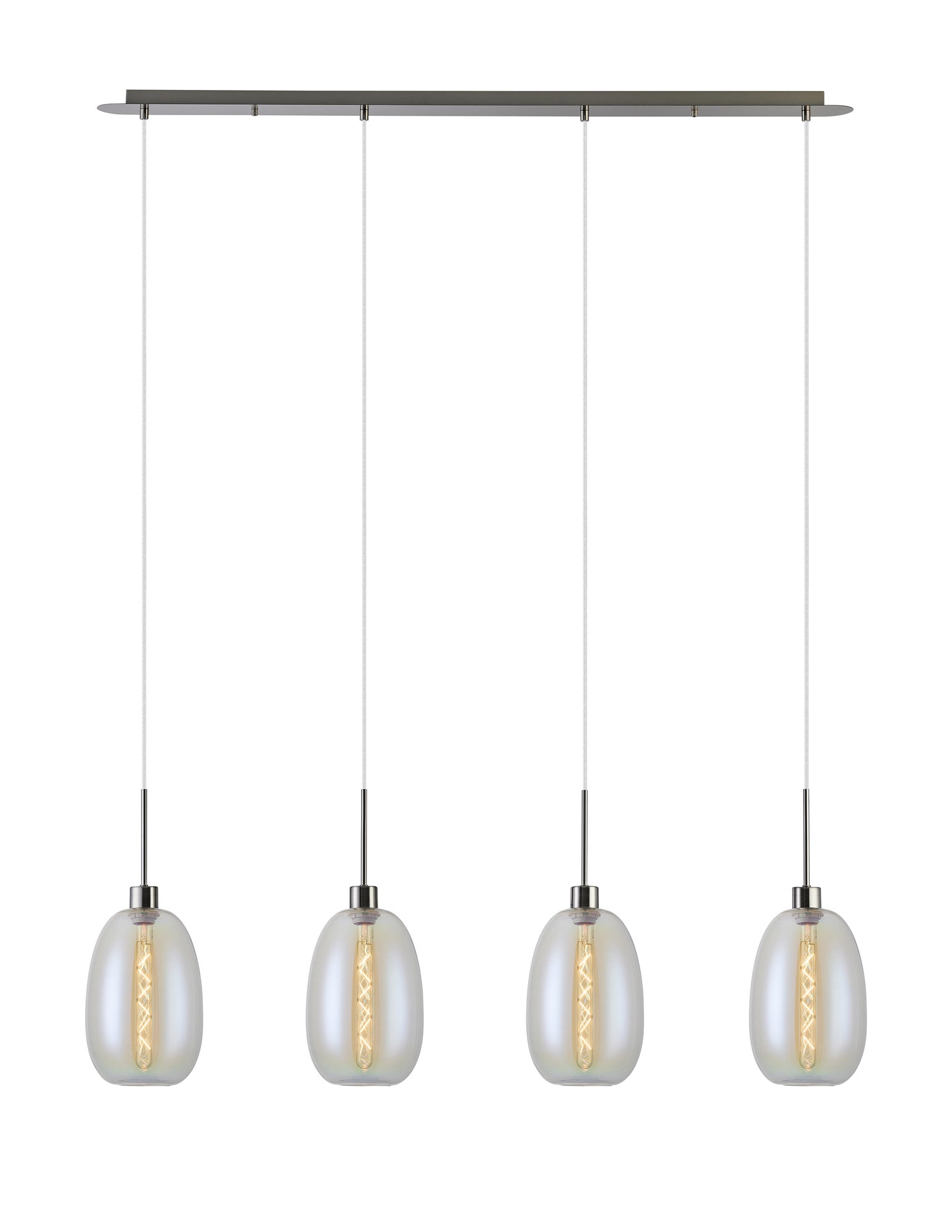 Lori 4Lt Linear Pendant- Satin Nickel w Various Finishes