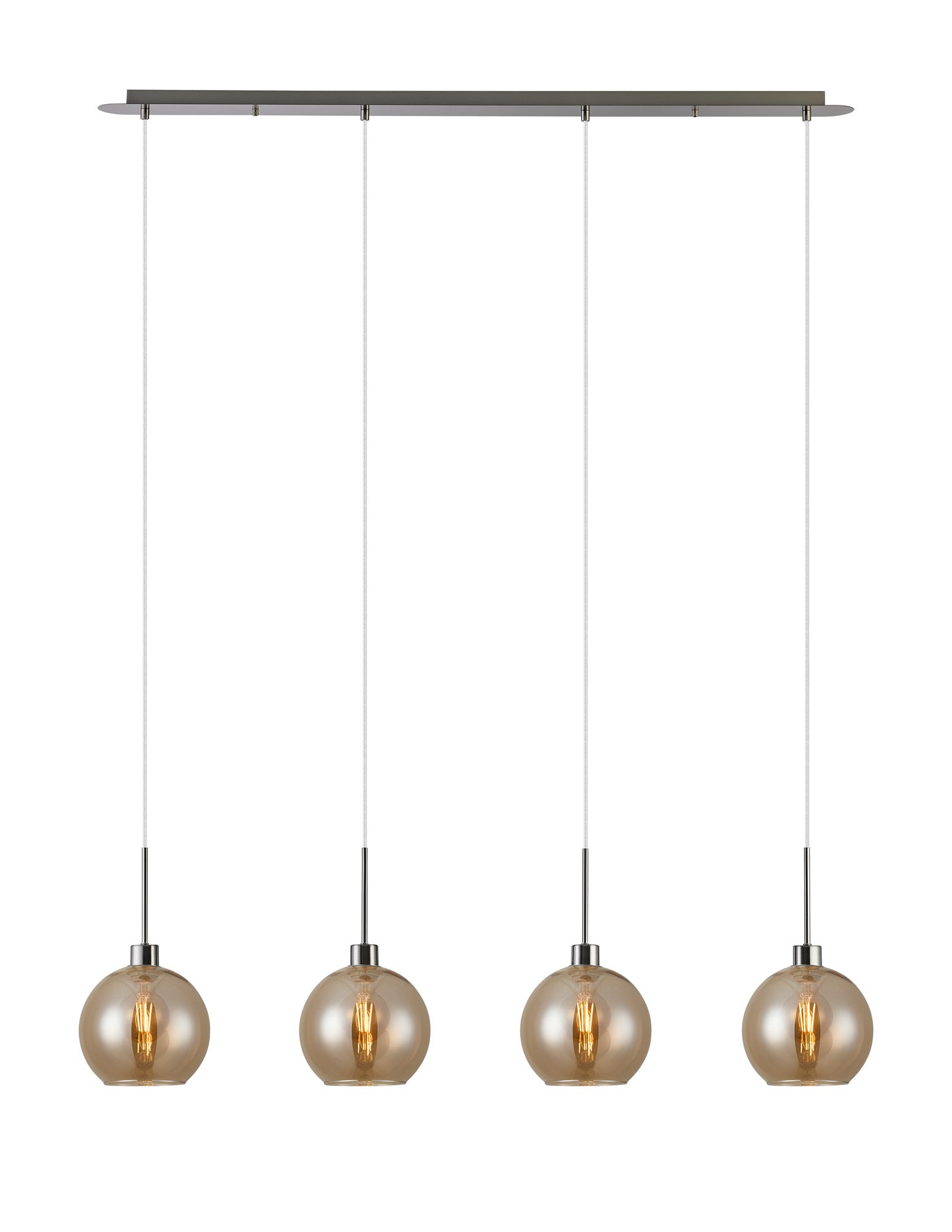 Lori 4Lt Linear Pendant- Satin Nickel w Various Finishes