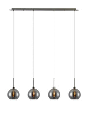 Lori 4Lt Linear Pendant- Satin Nickel w Various Finishes