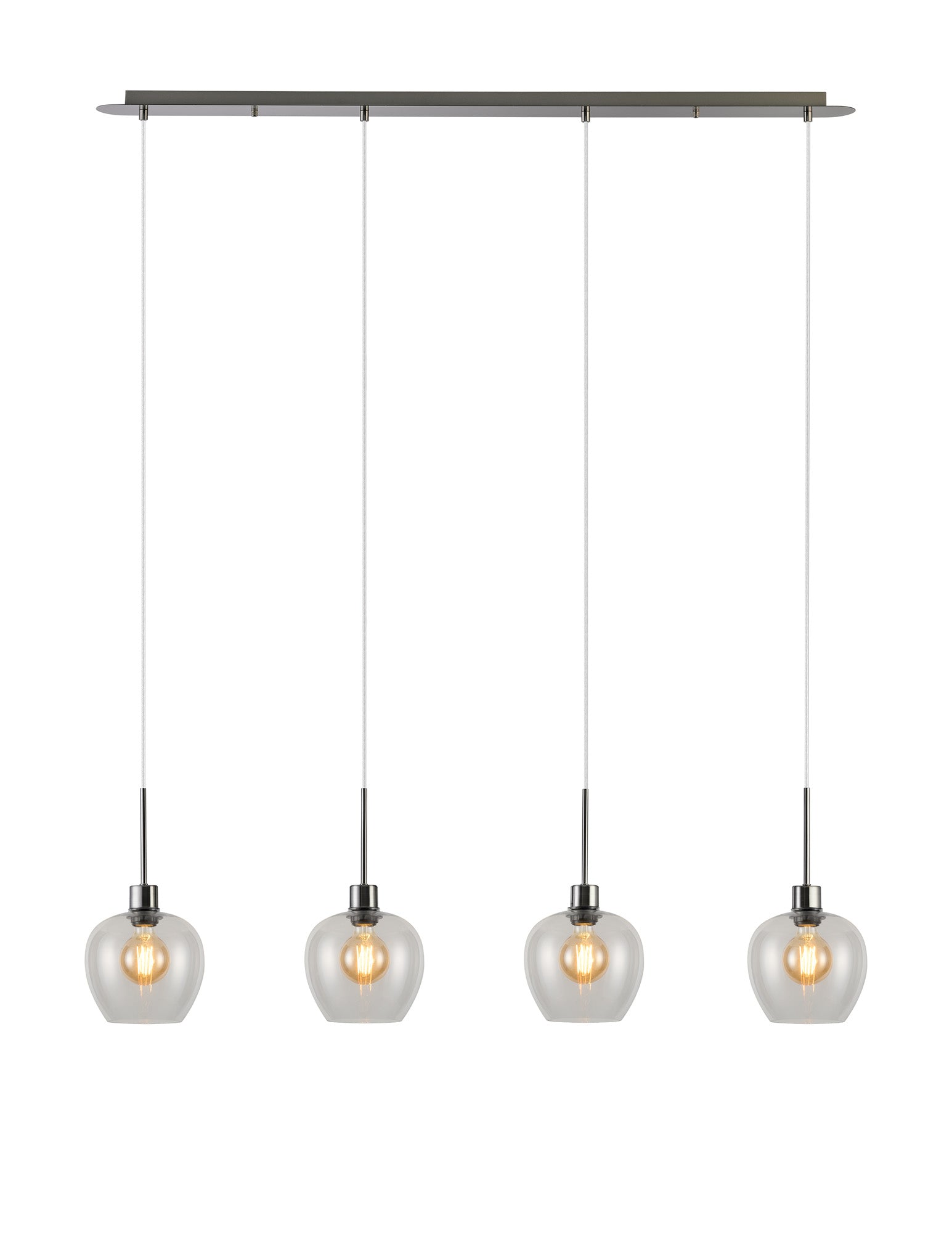 Lori 4Lt Linear Pendant- Satin Nickel w Various Finishes