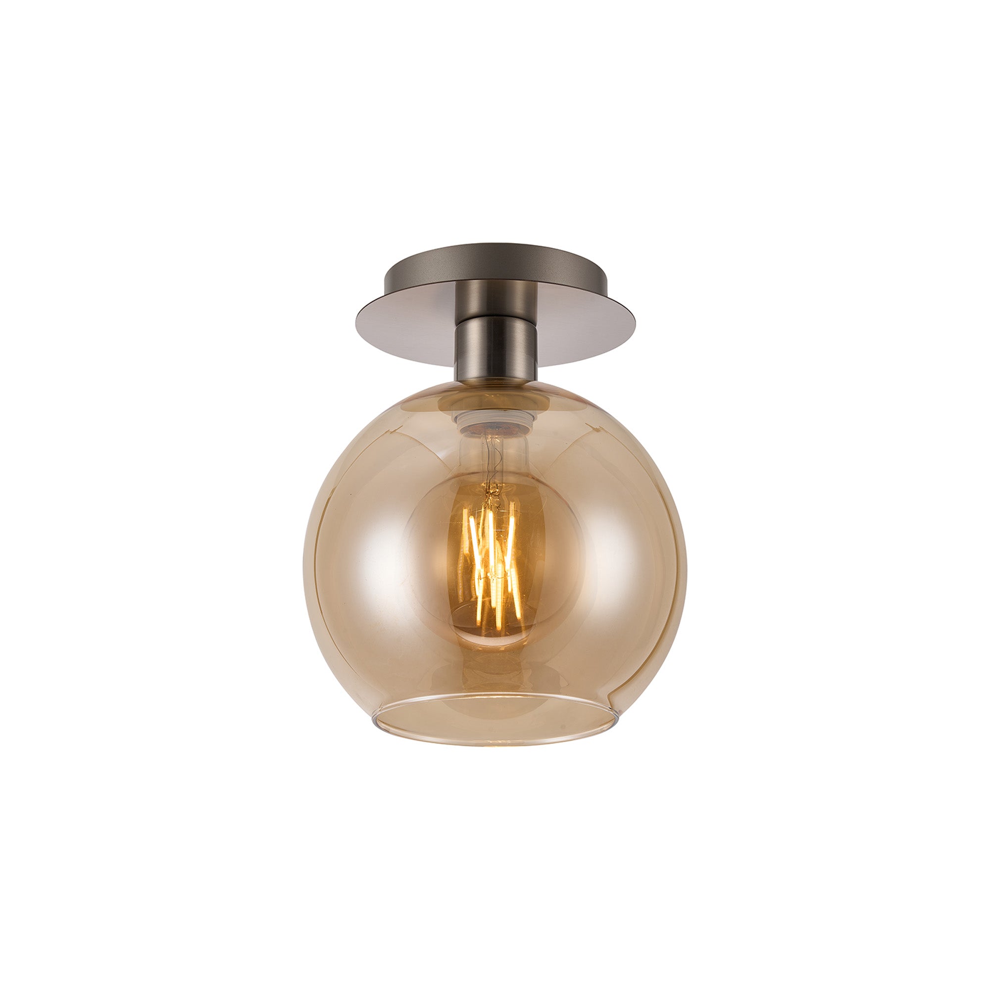 Lori 15cm Round Ceiling Flush Light- Satin Nickel w Various Finishes