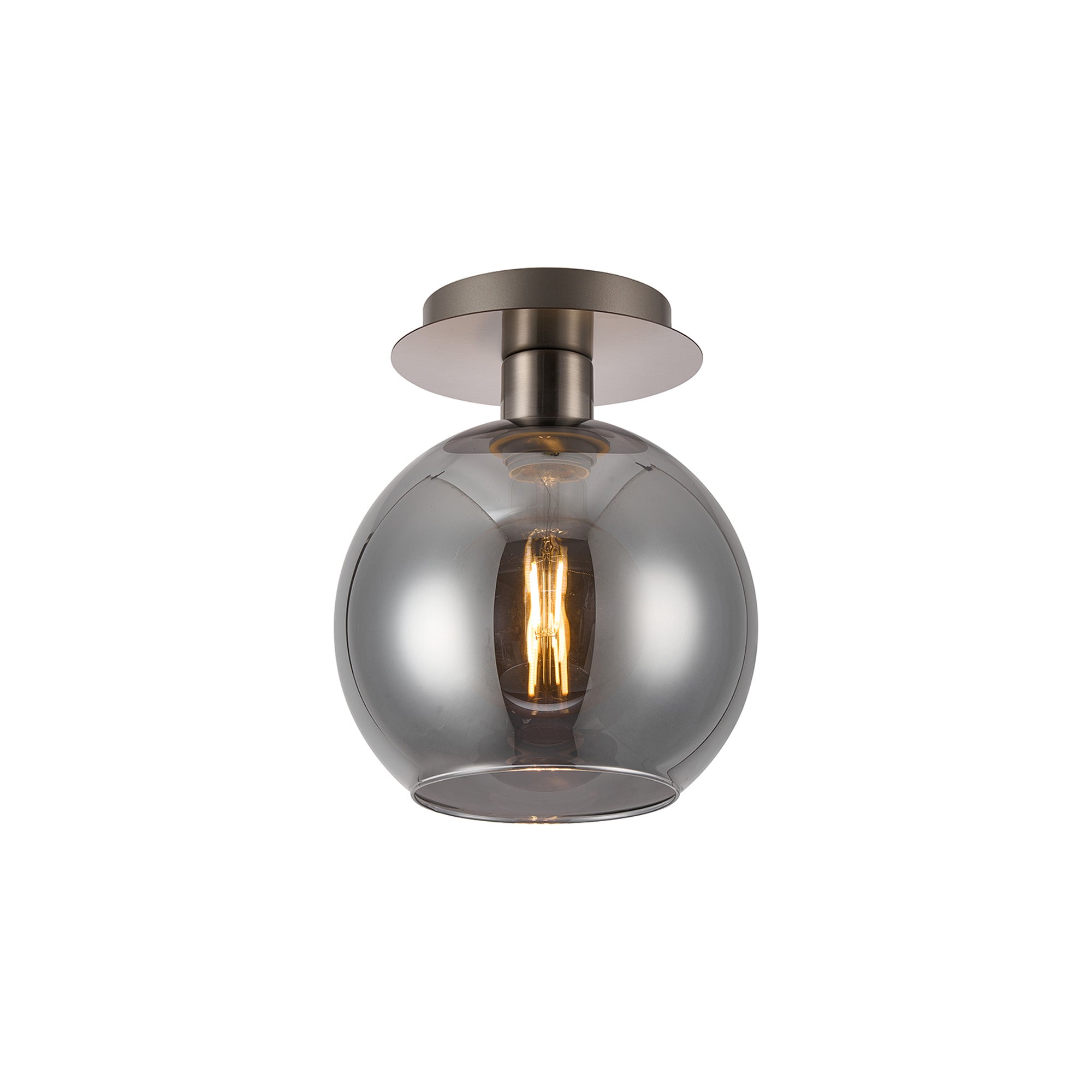 Lori 15cm Round Ceiling Flush Light- Satin Nickel w Various Finishes