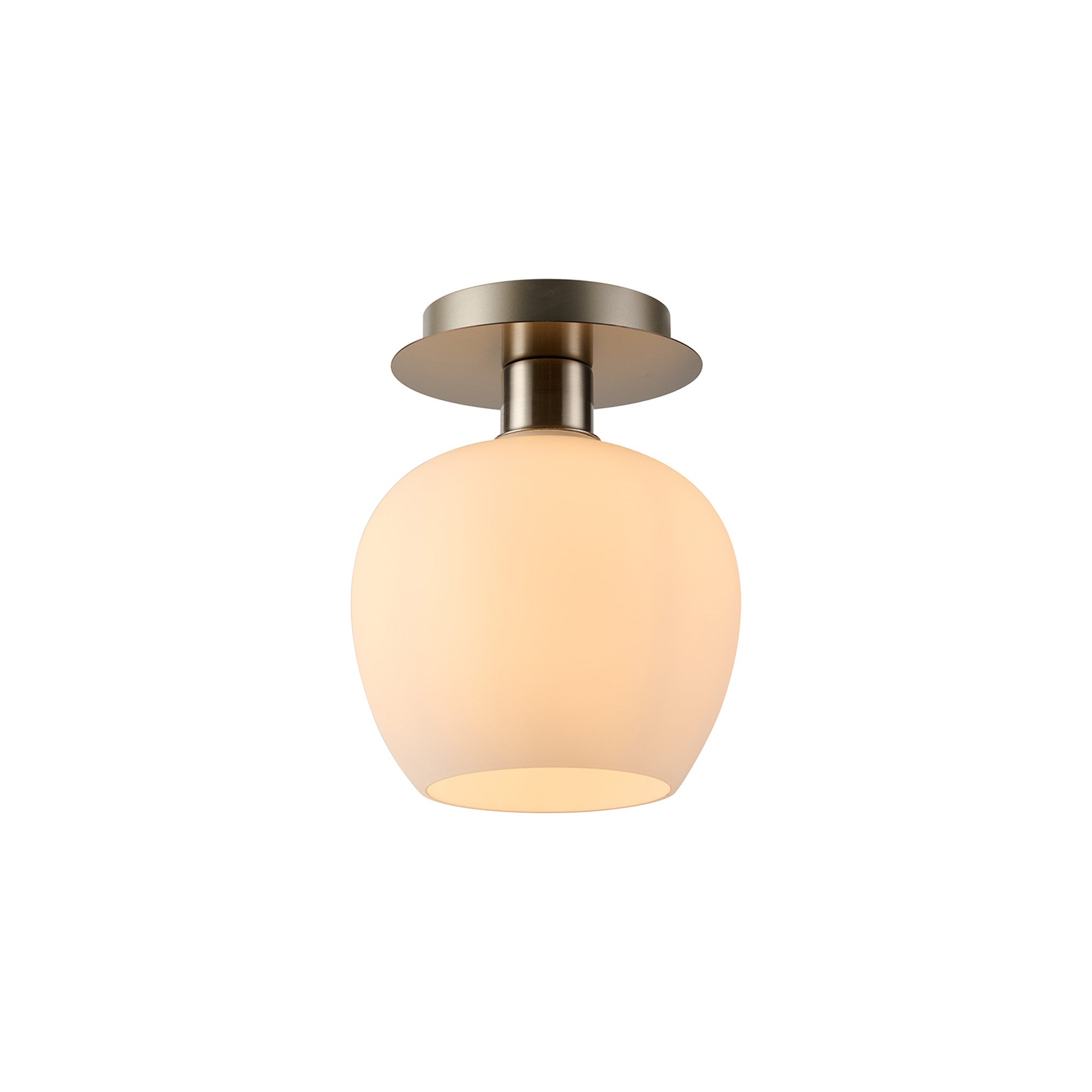 Lori 15cm Round Ceiling Flush Light- Satin Nickel w Various Finishes
