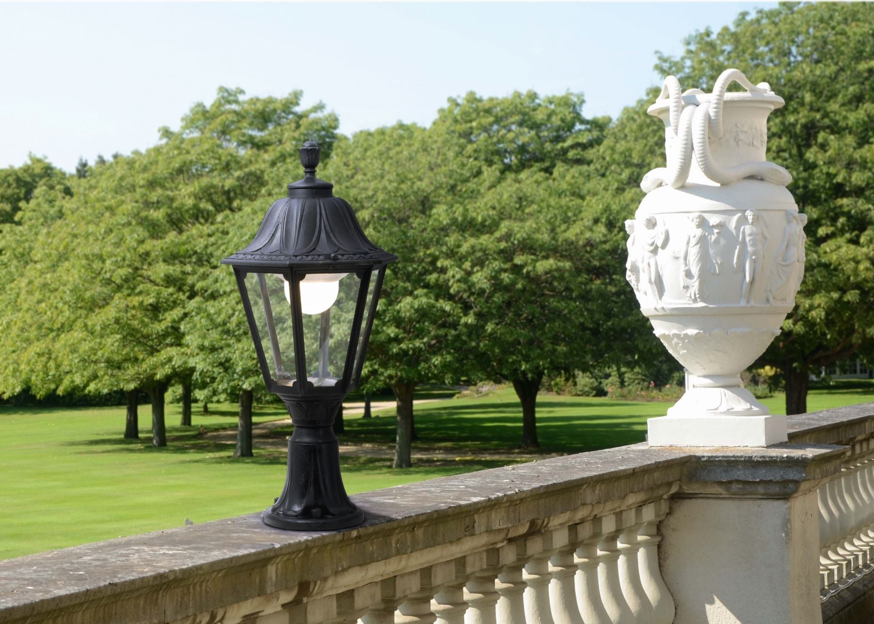 Noemi Pillar Top Light c/w 30W CCT Bulb