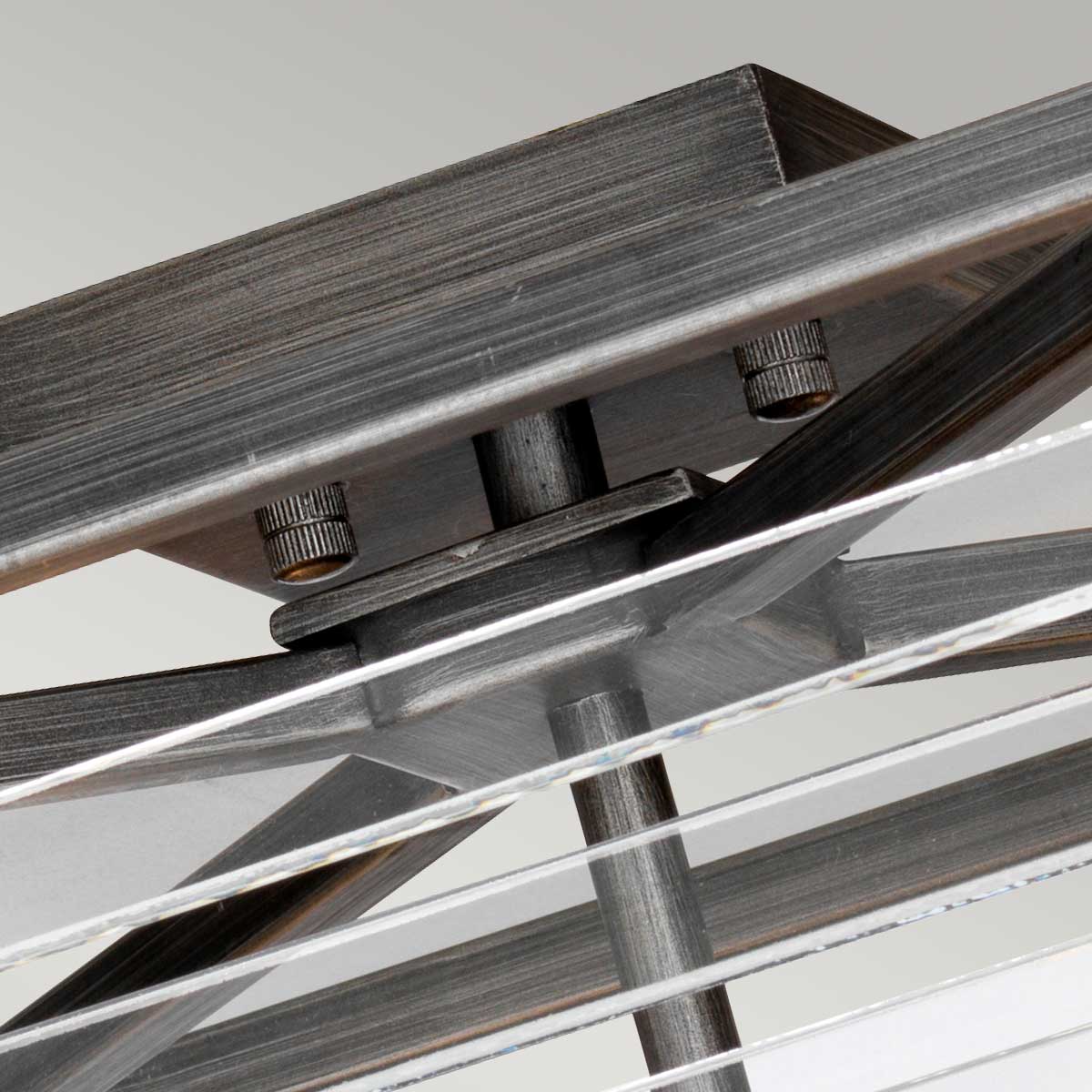Louvre 4 Light Flush - Painted Gunmetal E27