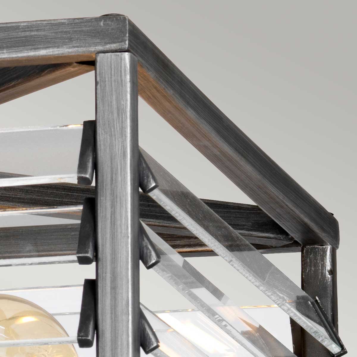 Louvre 4 Light Flush - Painted Gunmetal E27