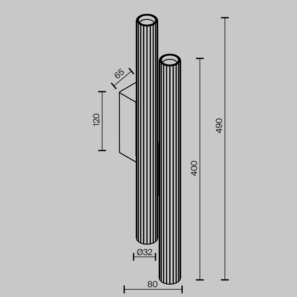 Calipso LED Wall Light- Black/ Brass/ White Finishes