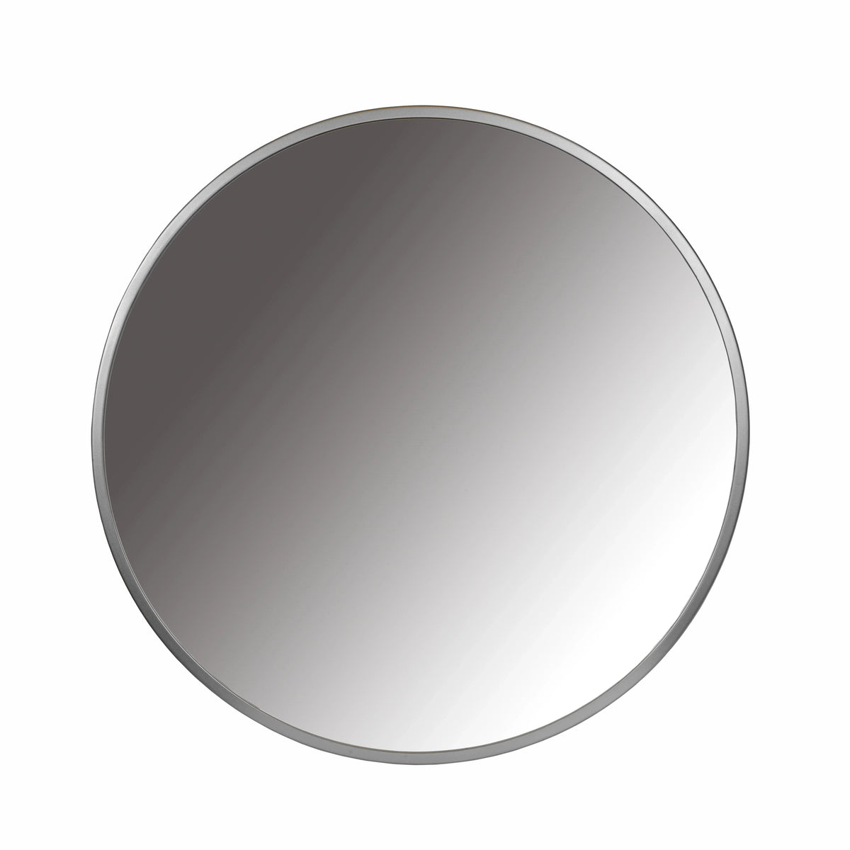 Lucay Round Mirror - Metallic Silver Finish