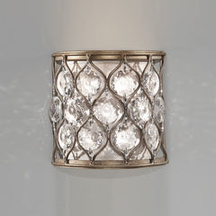 Lucia 1Lt Wall Light - Burnished Silver Finish