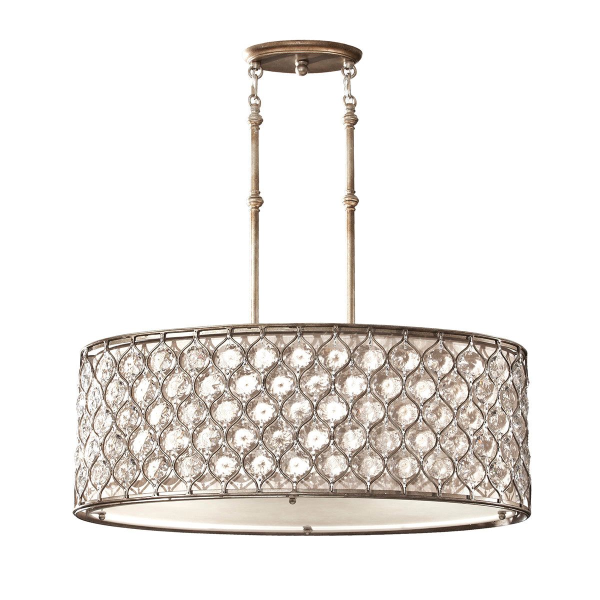 Lucia 3Lt Island Ceiling Light - Burnished Silver Finish