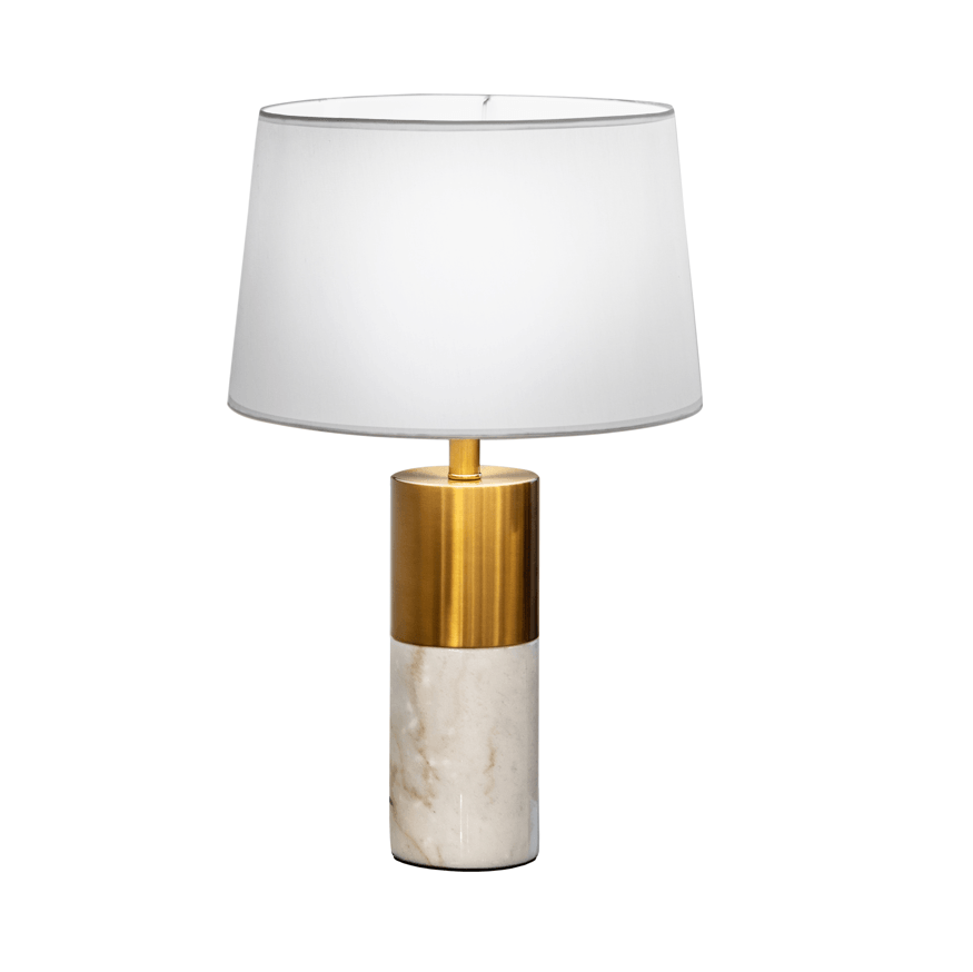 Lucian Grey Marble/white Marble- Finish Table Light - Cusack Lighting