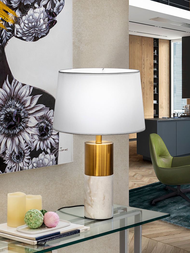 Lucian Grey Marble/white Marble- Finish Table Light