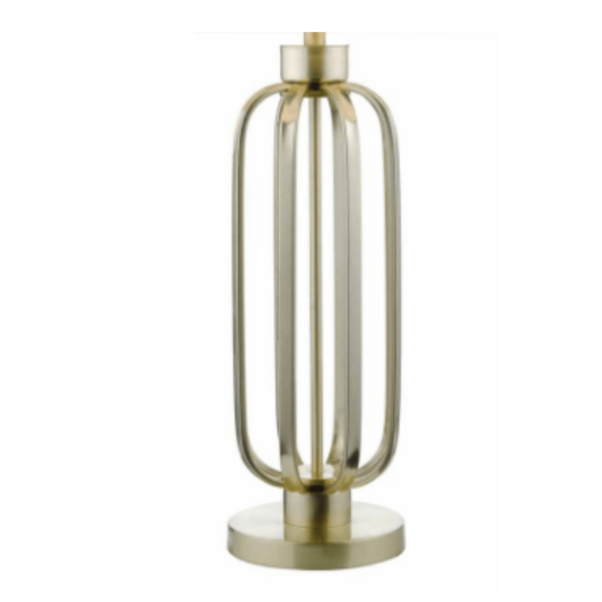 Dar Lucie Table Lamp Satin Brass complete with Shade - Cusack Lighting