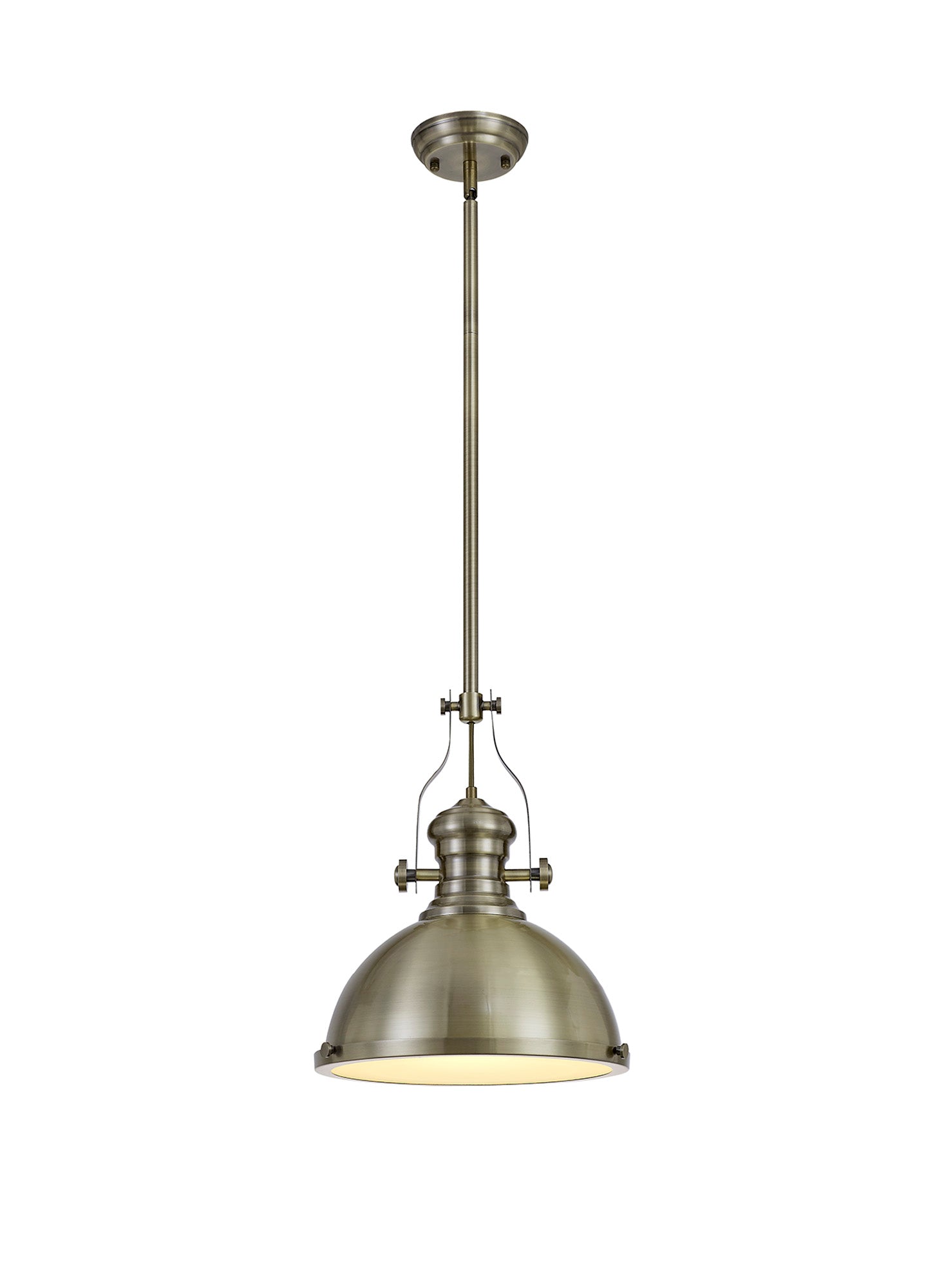 Savannah Pendant Light- Antique Brass with Various Glass Shades