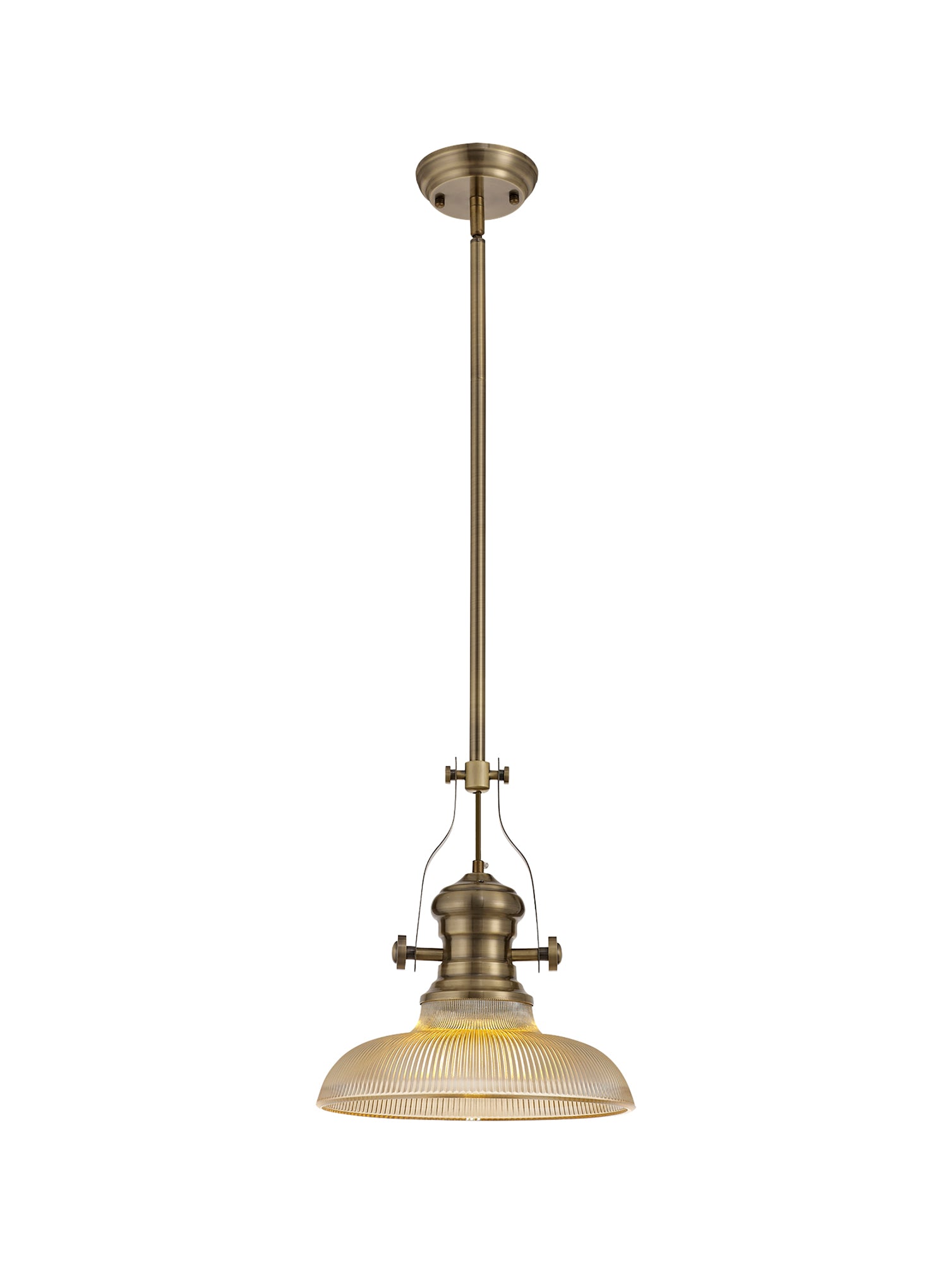 Savannah Pendant Light- Antique Brass with Various Glass Shades