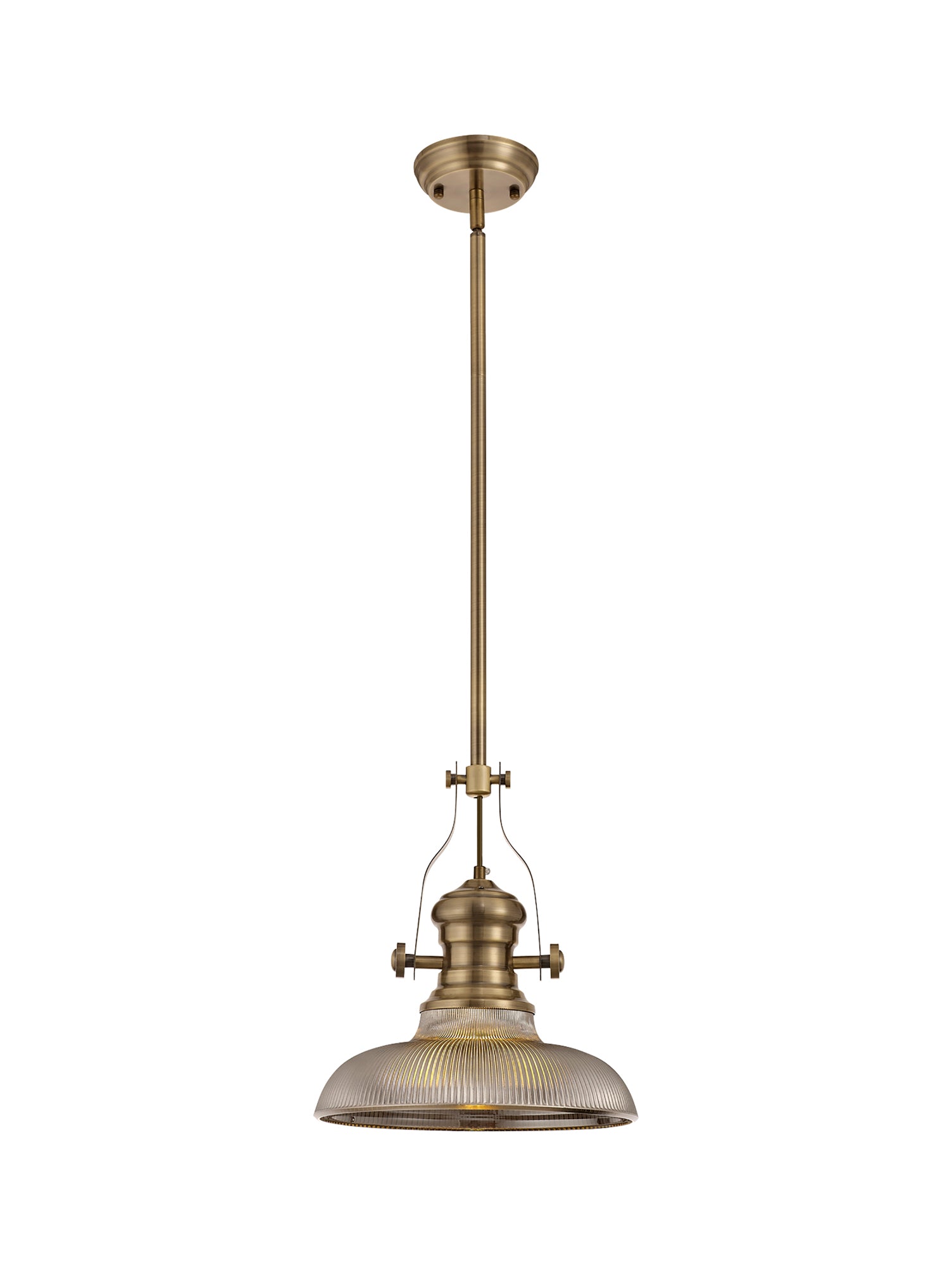 Savannah Pendant Light- Antique Brass with Various Glass Shades