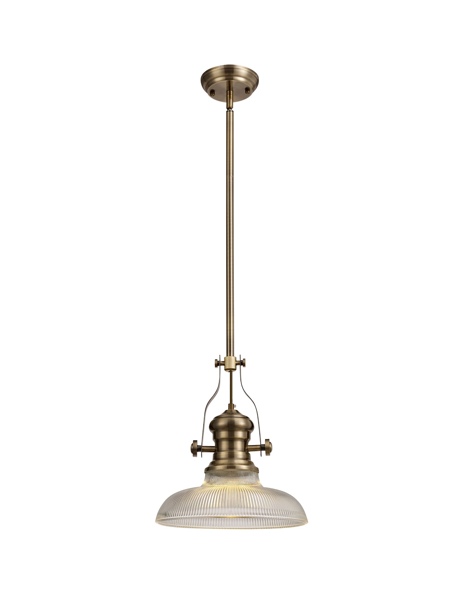 Savannah Pendant Light- Antique Brass with Various Glass Shades
