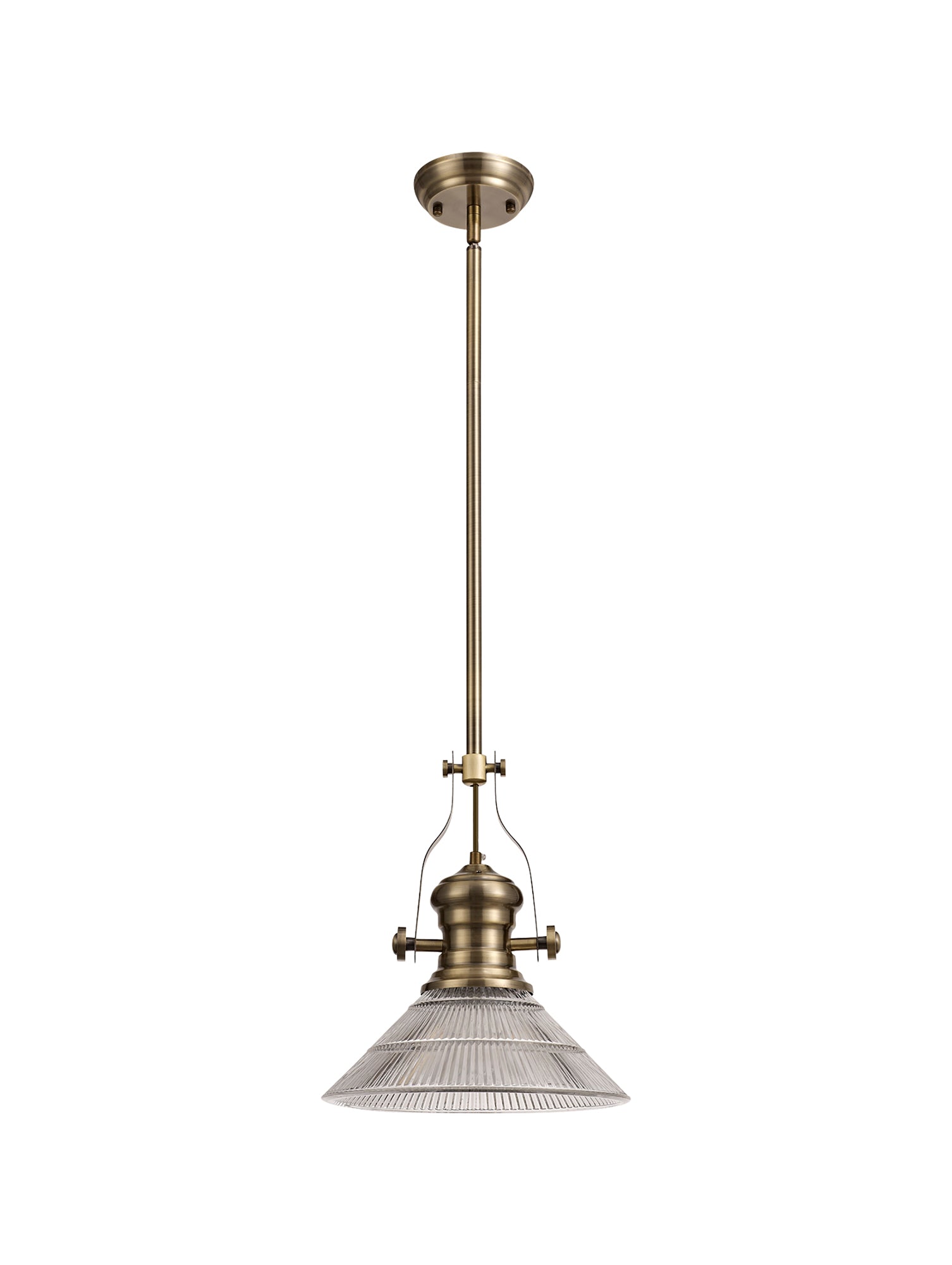 Savannah Pendant Light- Antique Brass with Various Glass Shades