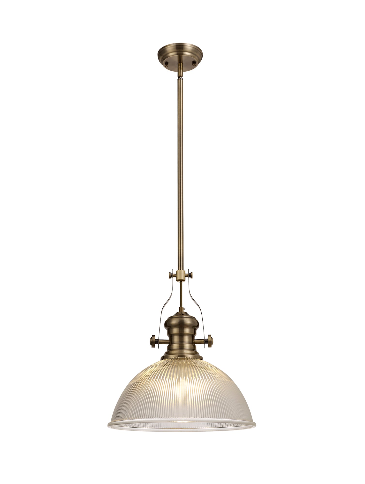 Savannah Pendant Light- Antique Brass with Various Glass Shades