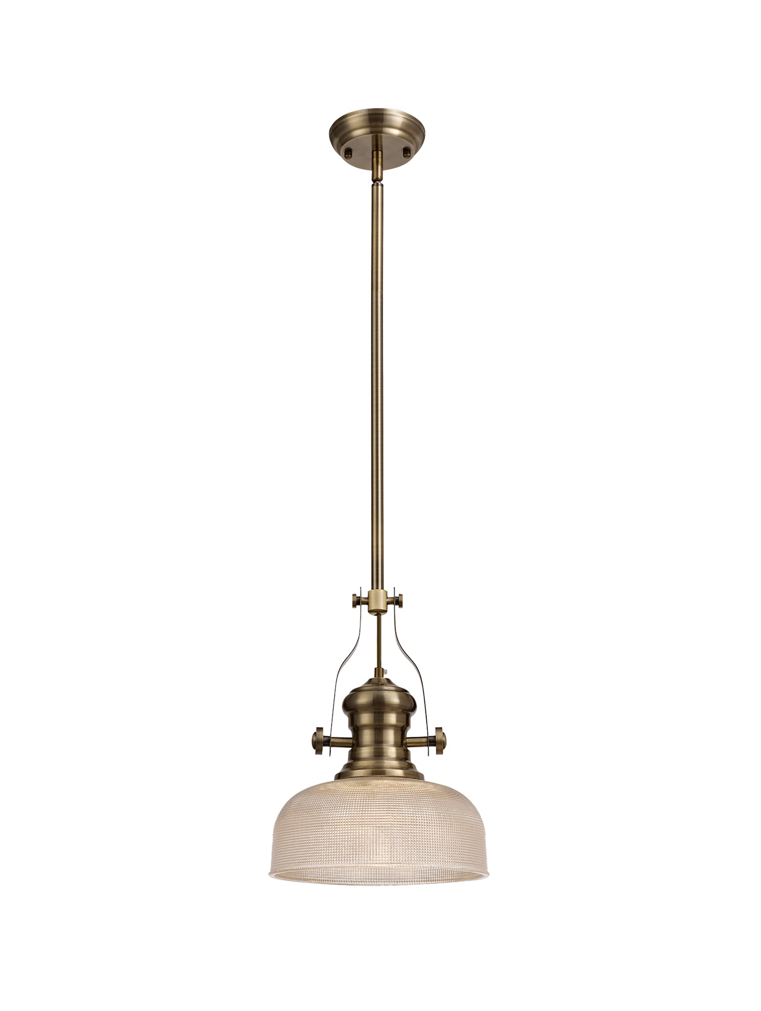 Savannah Pendant Light- Antique Brass with Various Glass Shades