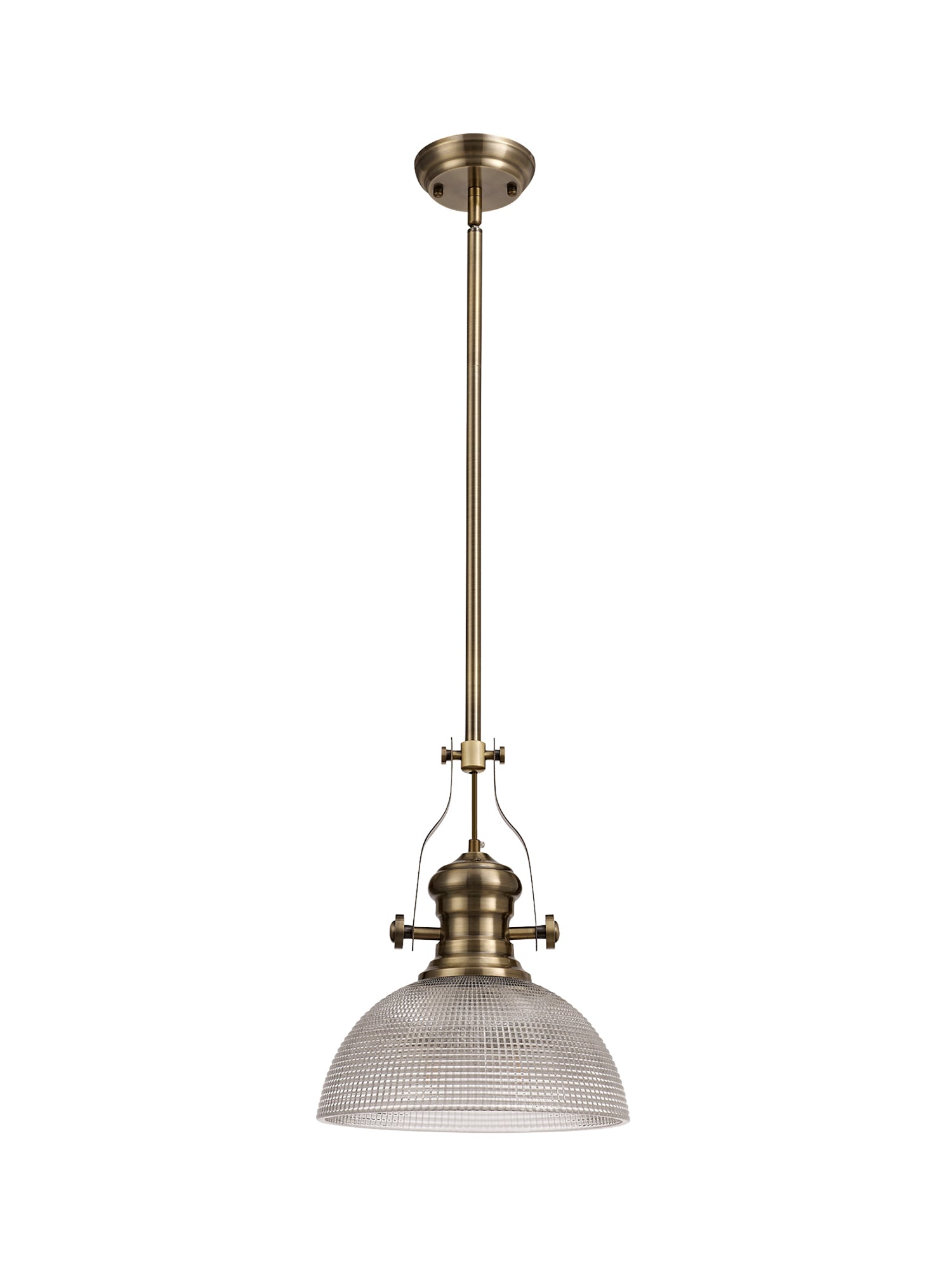 Savannah Pendant Light- Antique Brass with Various Glass Shades