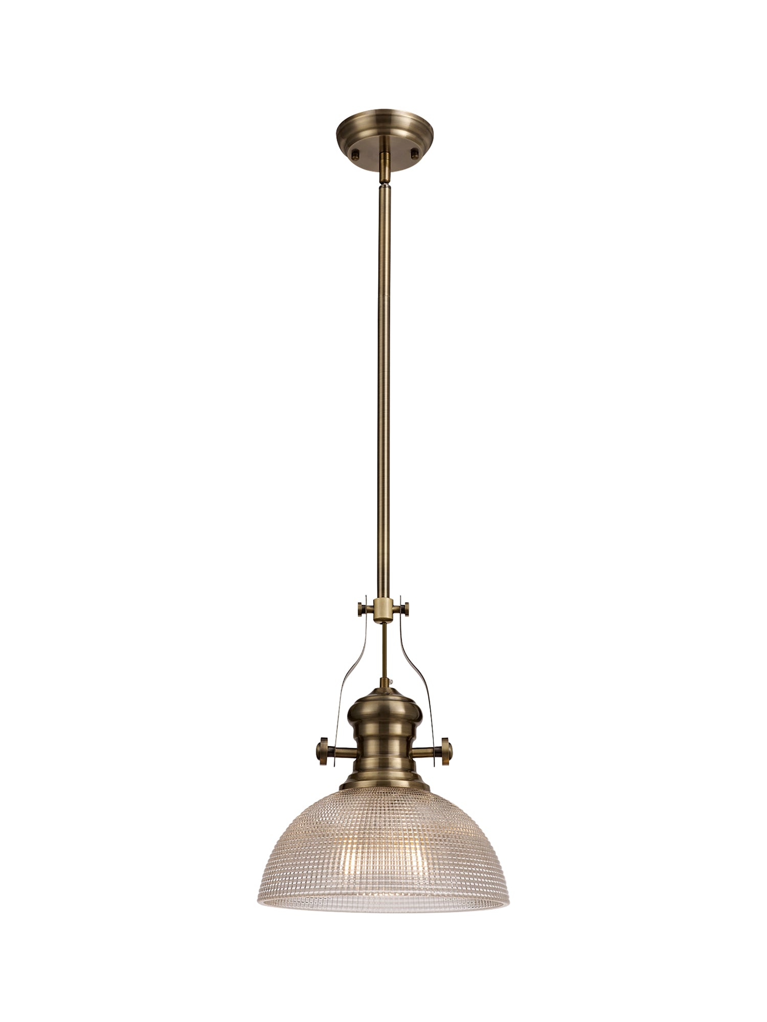 Savannah Pendant Light- Antique Brass with Various Glass Shades