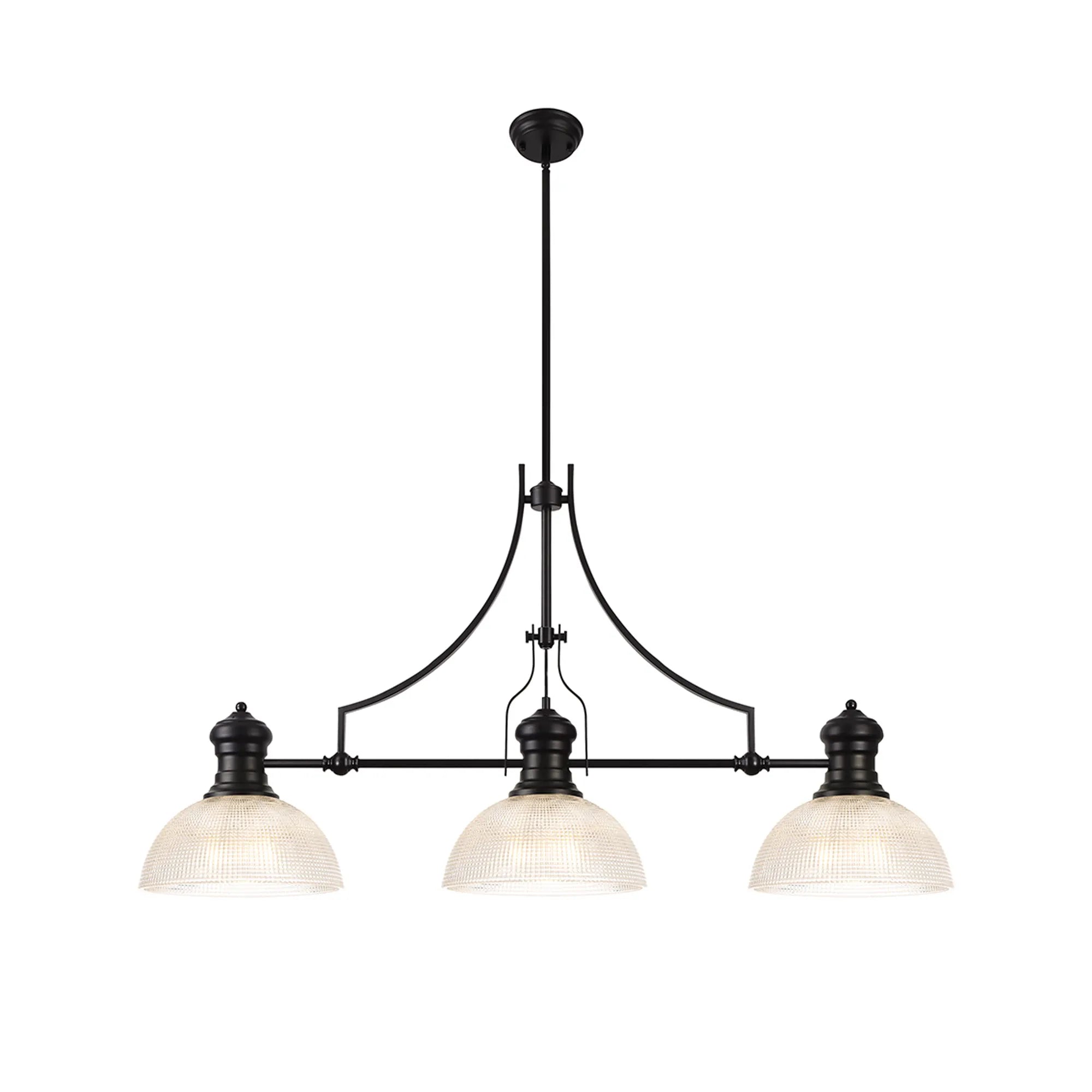 Savannah Linear Pendant, 3 x E27, Matt Black- Finish