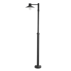 Lund 1 Light Lamp Post - Black/Galvanised IP55  E27