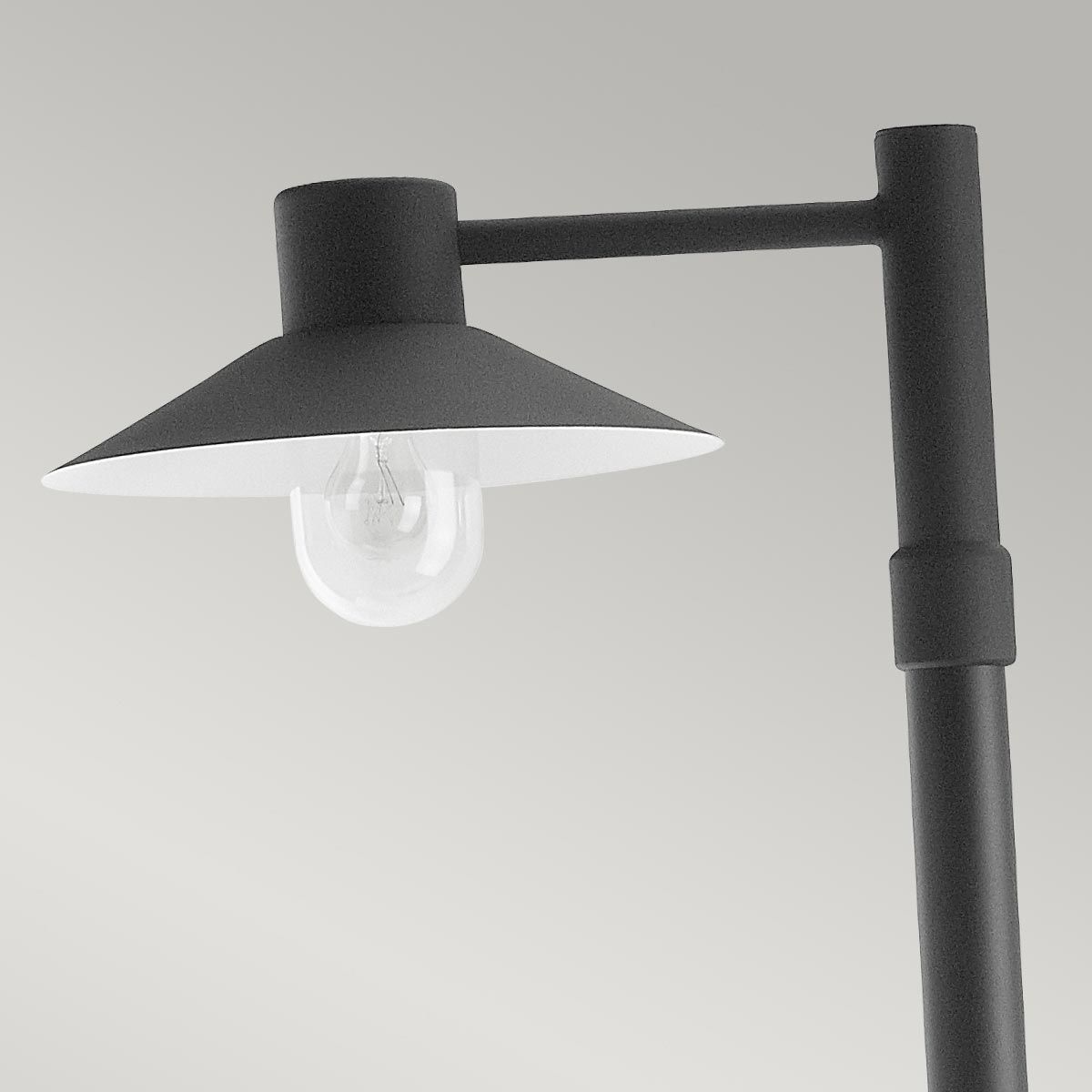 Lund 1 Light Lamp Post - Black/Galvanised IP55  E27