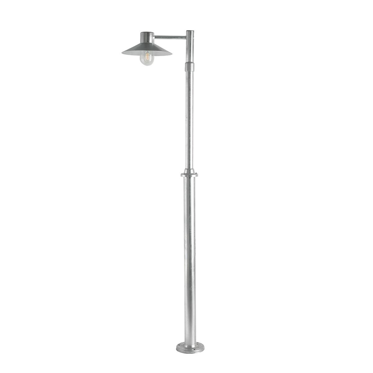 Lund 1 Light Lamp Post - Black/Galvanised IP55  E27