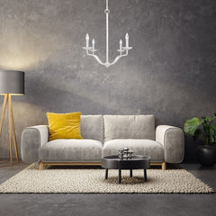 Annie 4/6Lt Multi-Arm Pendant - Plaster White