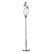 Dar  Luther 3 Light Floor Lamp Polished Chrome Crystal - Cusack Lighting