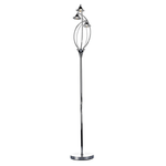 Dar  Luther 3 Light Floor Lamp Polished Chrome Crystal - Cusack Lighting