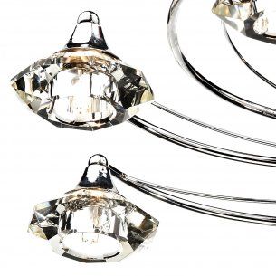 Dar Luther 10 Light Semi Flush Crystal - Various Finishes - Cusack Lighting