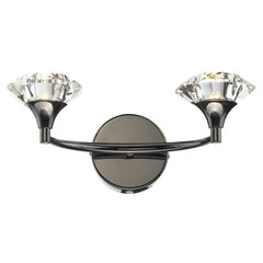 Dar Luther Double Wall Bracket Crystal - Various Finishes - Cusack Lighting