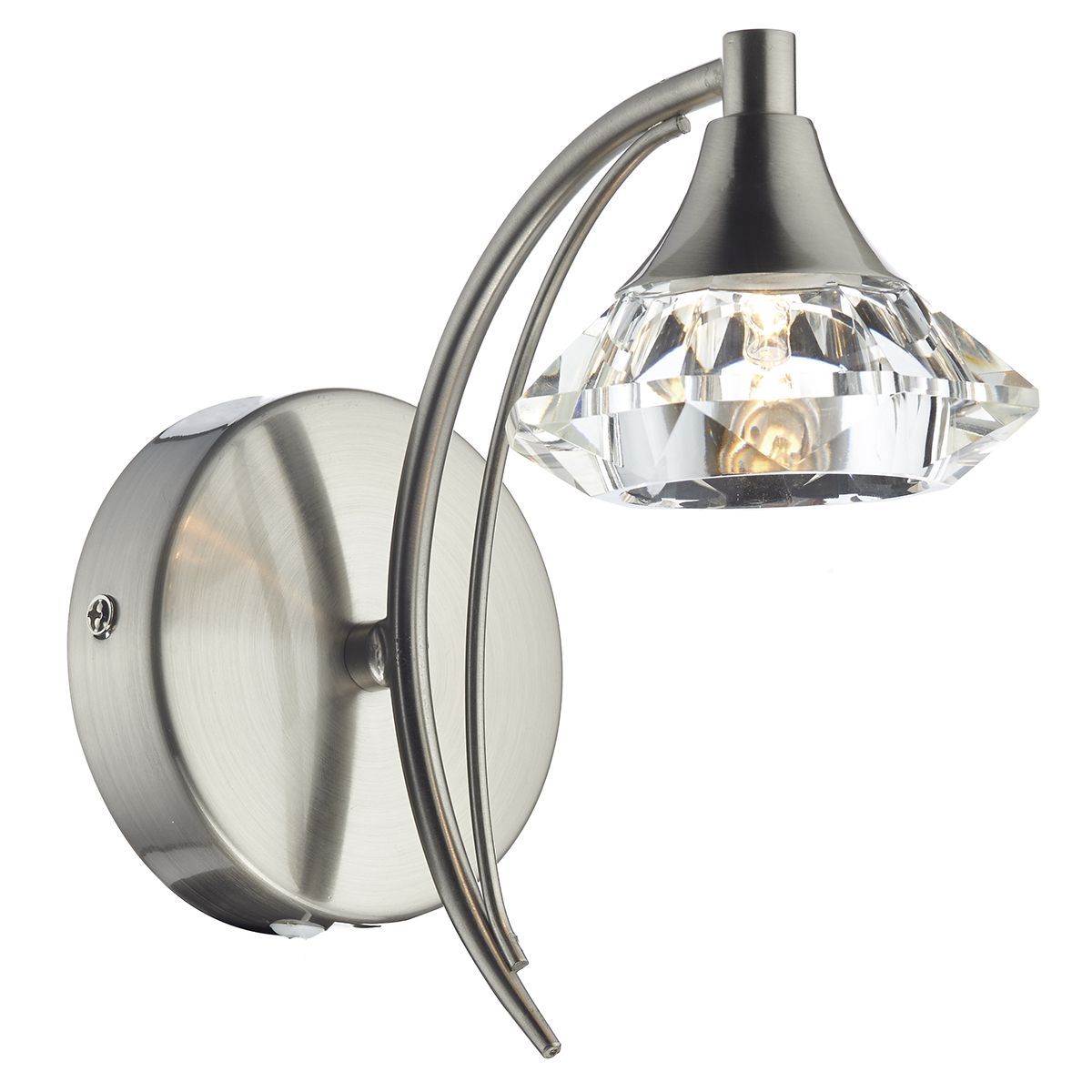 Dar Luther Single Wall Bracket Crystal - Various Finishes - Cusack Lighting