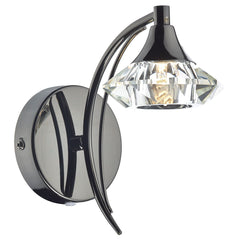 Dar Luther Single Wall Bracket Crystal - Various Finishes - Cusack Lighting