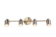 Luxo 4Lt Bar Spotlight - Antique Brass/Satin Chrome
